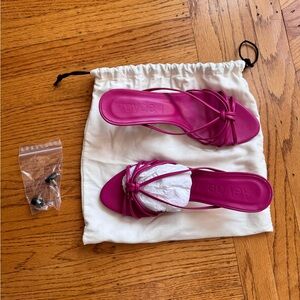 Aeyde Women's Olga Kitten Heel Slide Sandals 38